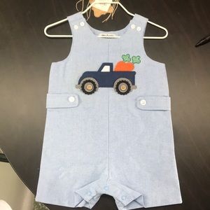 Mud Pie 9-12 month shortalls NWT Easter outfit
